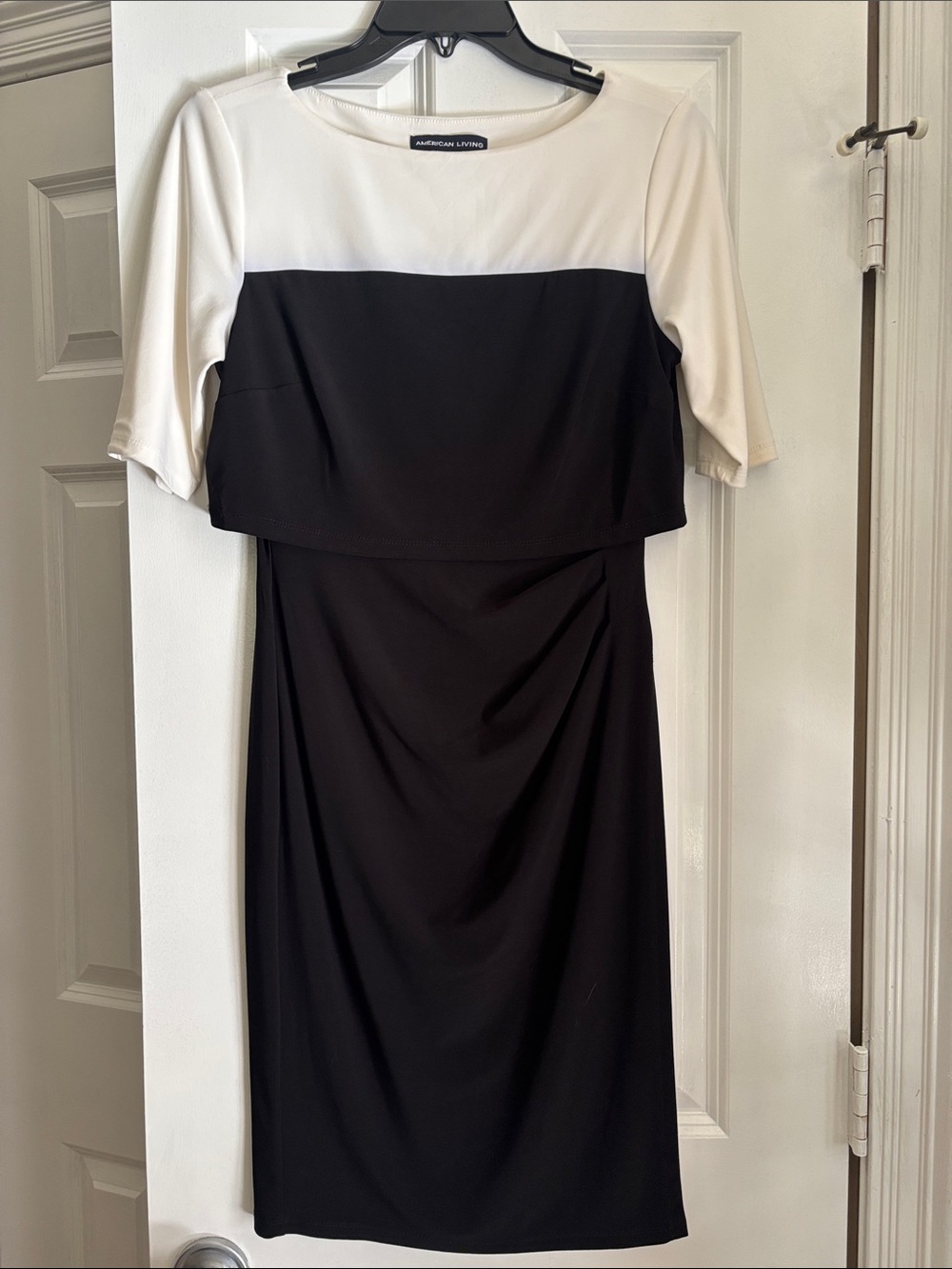 American Living Black and White Midi Sheath Dress